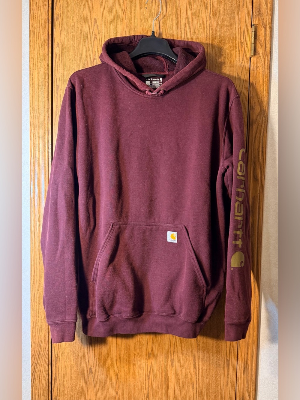 Carhartt Men's Burgundy Pullover Hoodie